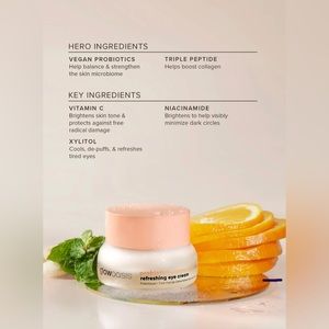 BNIB glowoasis Probiotics + Triple Peptide Refreshing Eye Cream